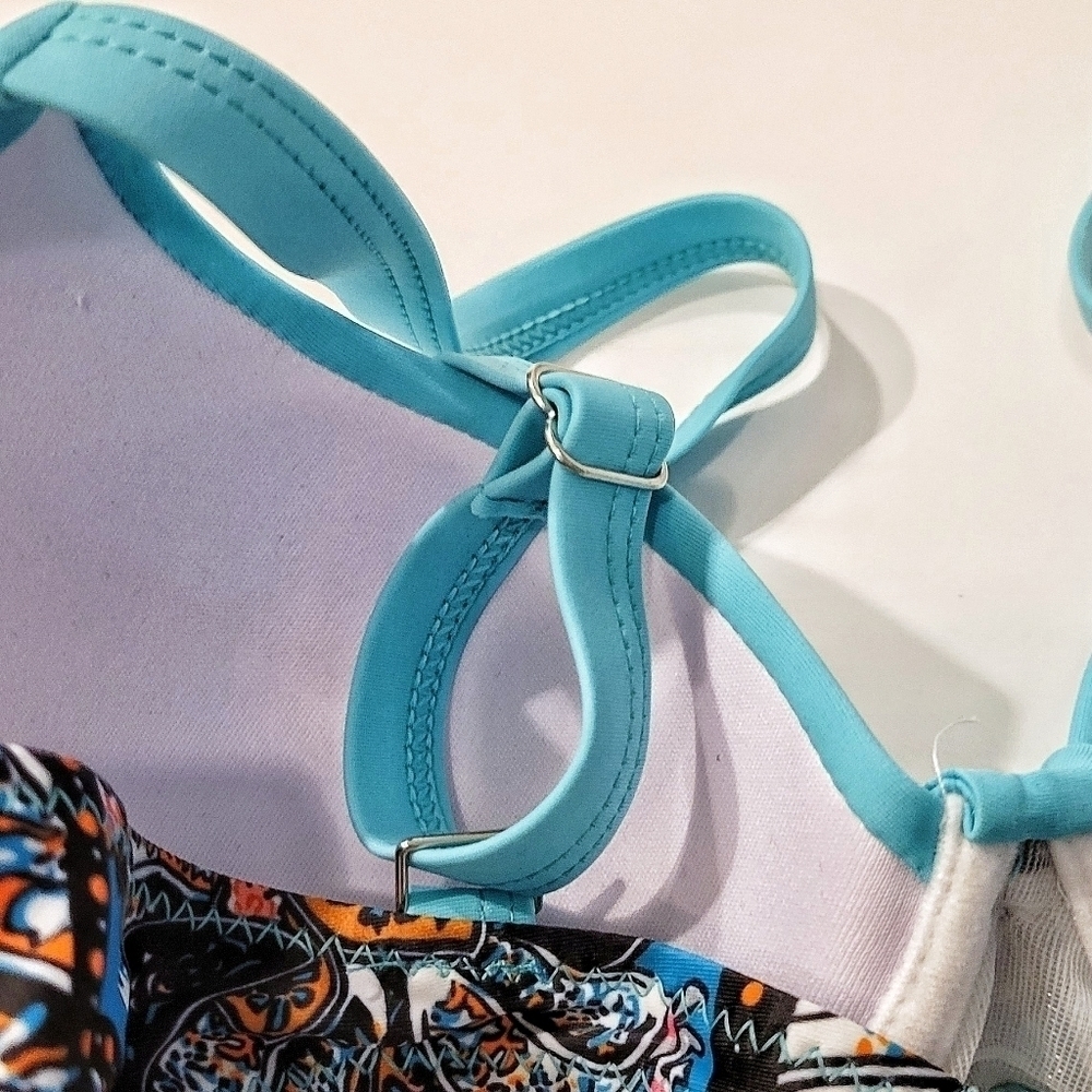 Teal & Boho Print 2 Piece Bikini - Picture 9 of 16